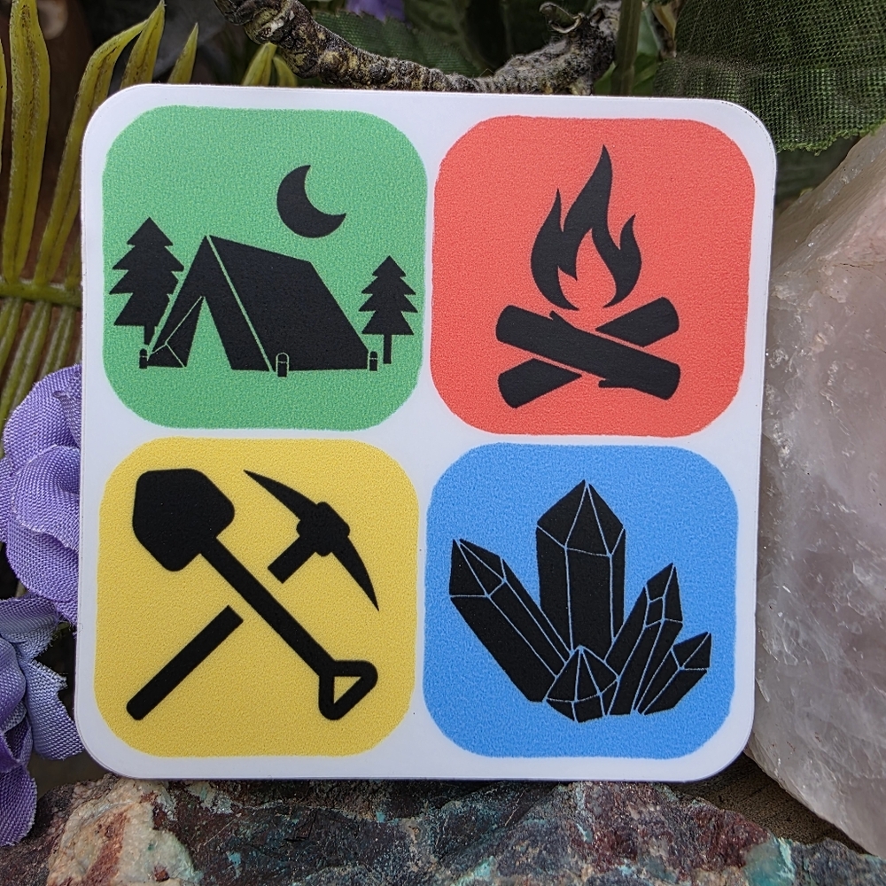 Camping Adventure Sticker | Geology Gift | Rockhound Sticker